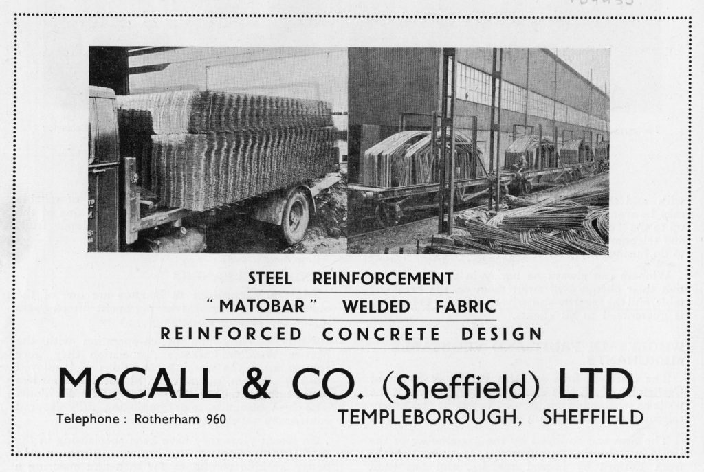 Advertisement for McCall and Co. (Sheffield) Ltd, Templeborough