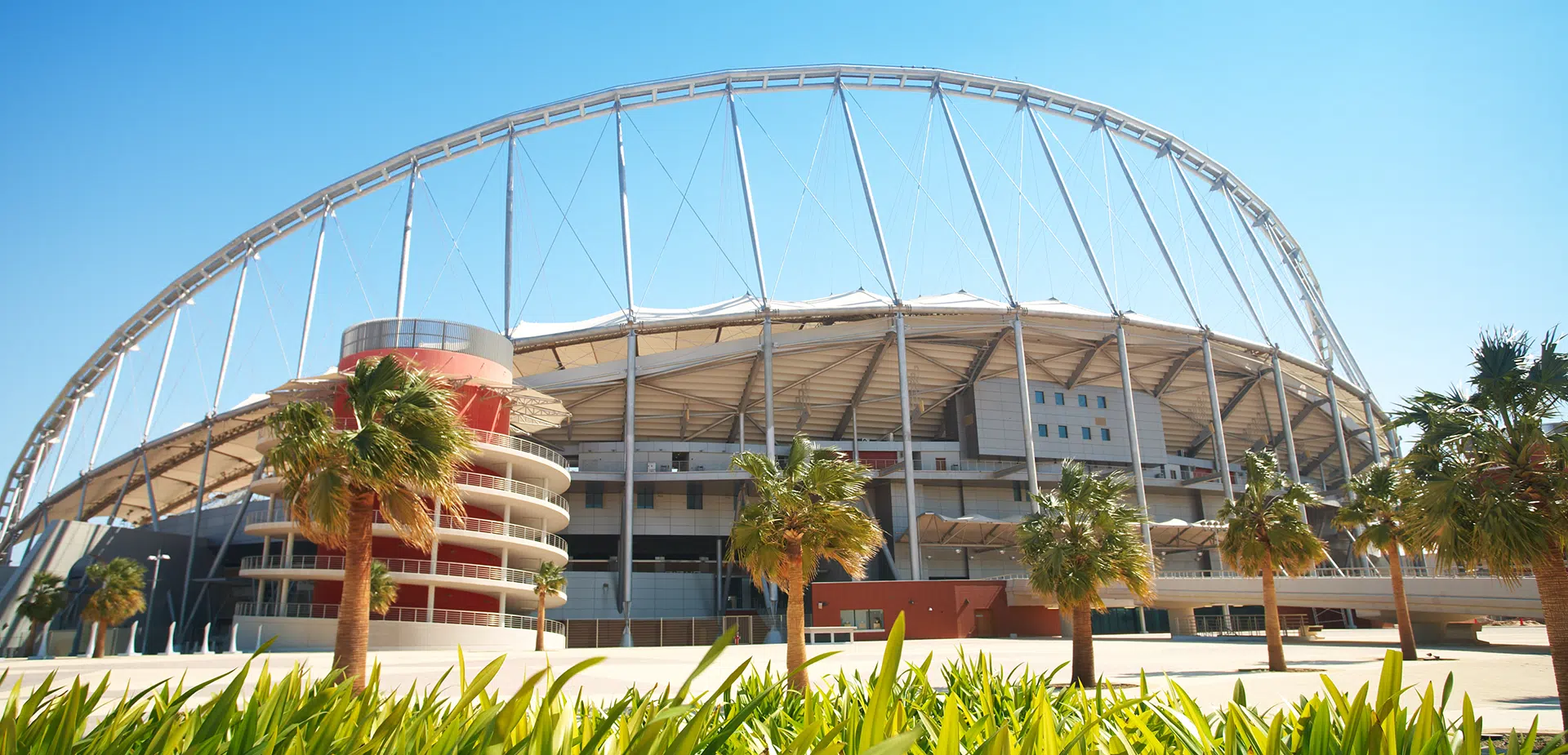 Khalifa Stadium, Doha, Qatar tension rods supplied by Macalloy of Sheffield