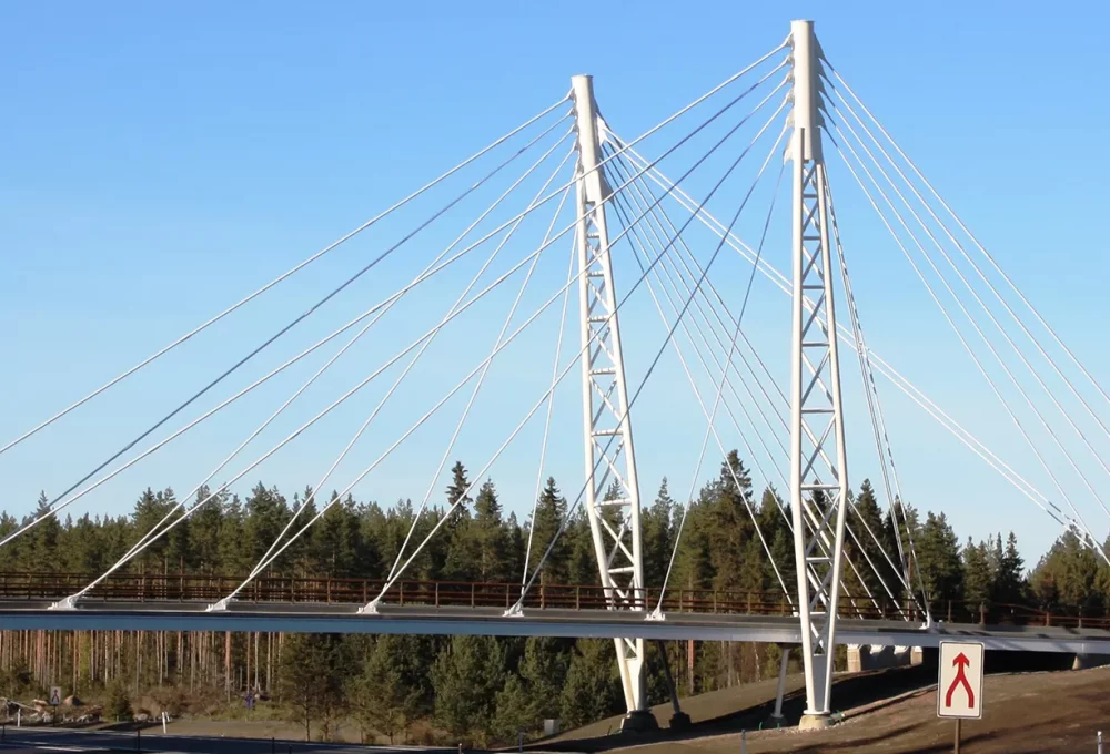 Kolomoen Footbridge , Hedmark, Norway