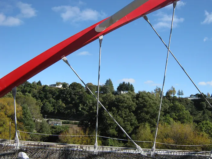 Waikato river arch bridge taupo New zealand Macalloy Tie Rods / Tension Bars BBR Contech
