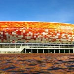 Mordovia Arena Saransk, Russia, Galvanised Macalloy M48 Tension Bars and turnbuckles, Fifa World Cup Arena 2018
