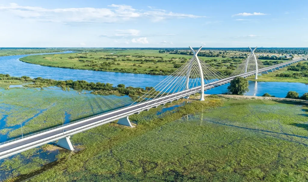 A,Bridge,Crossing,The,Okavango,River Okavango-Delta-Brdige-Mohembo-Botswana-completed-scale-1